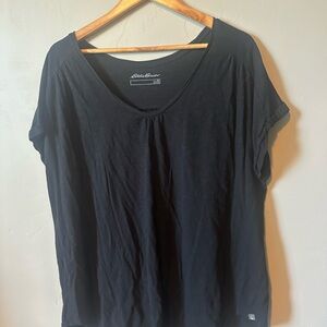 Eddie Bauer Women's Classic Black Short Sleeve Tee